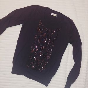 Calvin Klein Purple Sequin Sweater